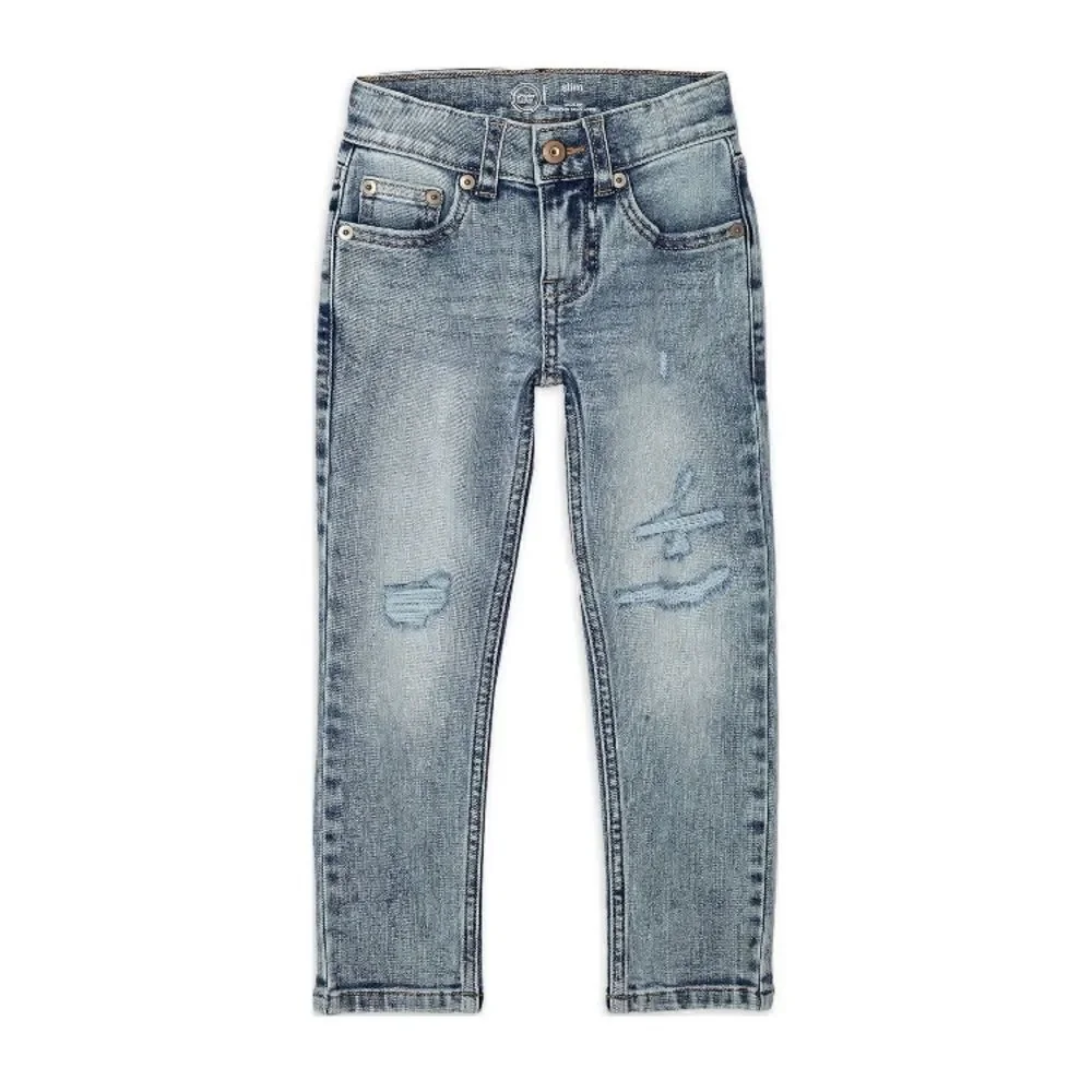 Boys Rip & Repair Slim Fit Denim Jeans Pants Size 14 Husky